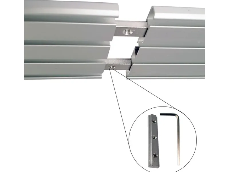 Bestlivings Vorhangschiene 210 cm Aluminium inkl. Wandträger Silber 4 Lauf / 90 cm & 120 cm