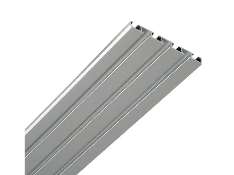 Bestlivings Vorhangschiene Aluminium Silber 3 bis 4 Lauf 120 cm