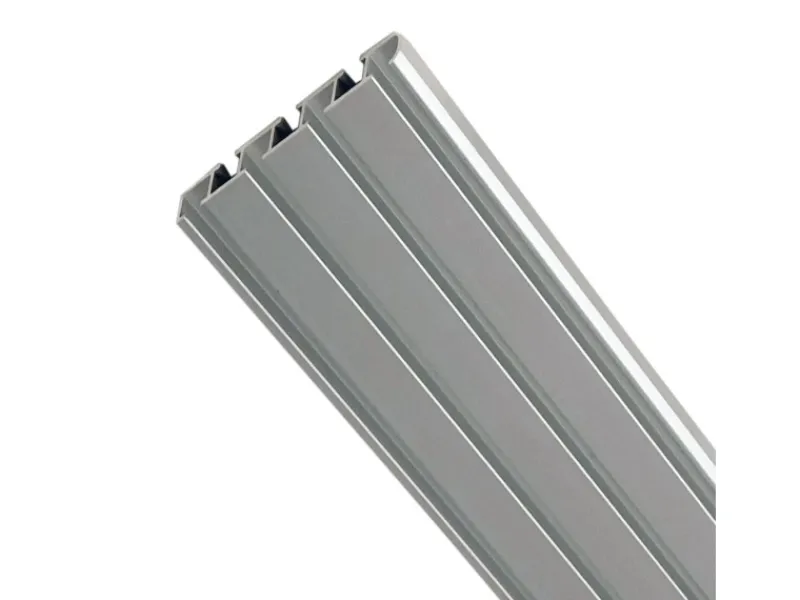 Bestlivings Vorhangschiene Aluminium Silber 3 bis 4 Lauf 120 cm