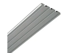 Bestlivings Vorhangschiene Aluminium Silber 3 bis 4 Lauf 120 cm