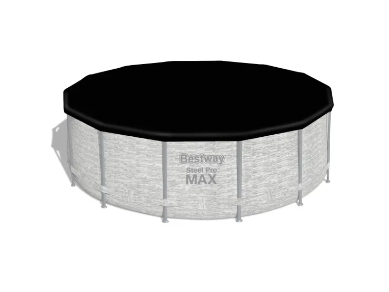 Bestway Stahlrahmen-Pool Set Steel Pro Max Frame Ø 427 x 122 cm Rund Grau
