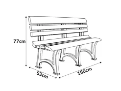 BICA Sitzbänke^Olimpia 3-Sitzer Gartenbank in Grün