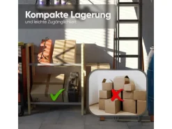 Björn&Schiller Getränkekistenregal für 4 Kisten – Regal aus Bambus und Metall mit Antirutschfüßen