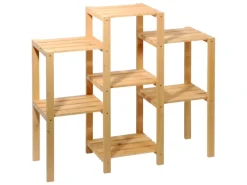 Dobar Vasen|Holzregale^Blumenregal 7-flächig aus Kiefernholz 87 cm x 31 cm x 97 cm FSC®
