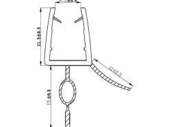 Sanotechnik Zierprofile^Bodendichtleiste für Duschkabinen 5 mm Glasstärke