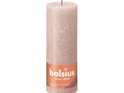 Bolsius Rustik-Kerze Shine 190/68 mm Nebliges Rosa