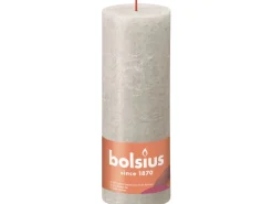 Bolsius Rustik-Kerze Shine 190/68 mm Sandgrau