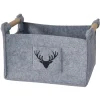 Boltze Aufbewahrungskorb Karly Mittel 30 cm x 31 cm x 43 cm Grau