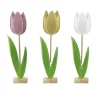 Boltze Dekorative Figuren^Dekoaufsteller Tulip 3-fach Sortiert 30 cm x 5 cm x 7 cm Rosa-Weiß