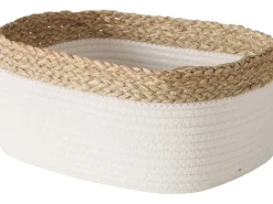 Boltze Geschenkartikel^Deko-Korb Ioana 13 cm x 13 cm x 19 cm Weiß
