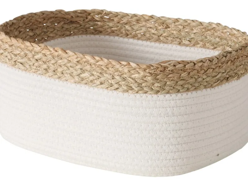 Boltze Geschenkartikel^Deko-Korb Ioana 13 cm x 13 cm x 19 cm Weiß
