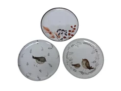 Boltze Geschenkartikel^Deko-Teller Wrennie 3-fach sortiert Ø 20 cm