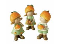 Boltze Dekorative Figuren^Figur Fruits 3-fach Sortiert 18 cm x 8 cm x 7,5 cm Orange