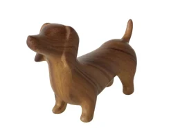 Boltze Home Deko-Figur Wilhelmy Hund 10 cm x 5 cm x 16 cm Braun