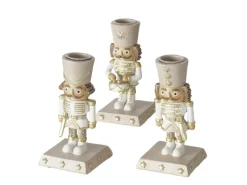 Boltze Kerzenleuchter Andrew 3-fach Sortiert Weiß-Gold