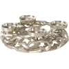 Boltze Kerzenleuchter Sterny Rund 10 cm x 30 cm x 10 cm Silber