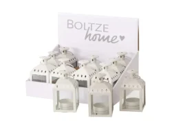 Boltze Laternen^Laterne Exeter 3-fach Sortiert 10 cm x 6,8 cm x 7,5 cm Grau