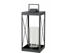 Boltze Laternen^Laterne Xenia Groß 26 cm x 26,5 cm x 58 cm Schwarz