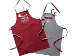 Boltze Geschenkartikel^Schürze Grillzeit 2-fach Sortiert Rot-Grau