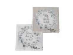 Boltze Tischtücher|Papier Servietten^Servietten Eukana 2-fach sortiert 20 Stück