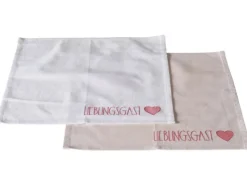 Boltze Servietten Lieblingsgast Farbenauswahl 4 Stück Weiß-Rosa