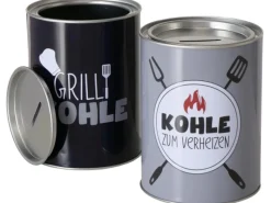 Boltze Spardose Grillzeit 2-fach Sortiert Schwarz-Grau