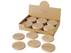 Boltze Untersetzer BBQ 6-fach Sortiert 1,5 cm x 10 cm x 1,5 cm Natur