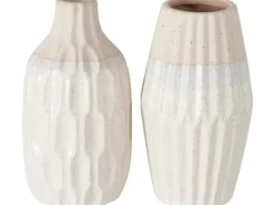 Boltze Vasen^Vase Malia 2-fach Sortiert 22 cm x Ø 11,5 cm Beige-Creme