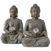 Boltze Windlichter^Windlicht Buddha 2-fach Sortiert 61 cm Braun