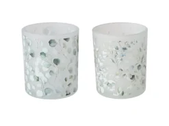 Boltze Windlichter^Windlicht Eukana Klein 2-fach sortiert Ø 7 cm x 8,3 cm Grün