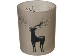 Boltze Windlichter^Windlicht Hirsch Klein 2-fach Sortiert Ø 7 cm x 8,3 cm Mehrfarbig