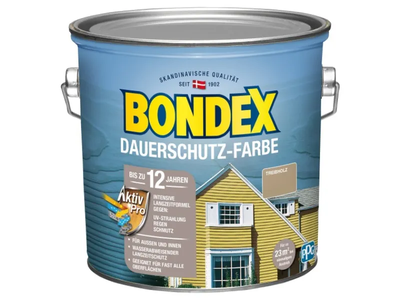BONDEX Holzfarben^Dauerschutz-Farbe seidenglänzend 2,5 l