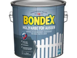 BONDEX Holzfarben^Holzfarbe für Aussen Weiß seidenmatt 2,5 L