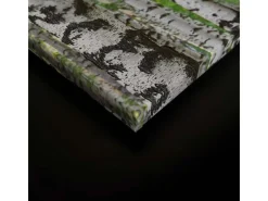 Bricoflor Wanddekoration^Bild Auf Leinwand Birkenwald Grün Weiß In 120 X 80 Cm Wald Wandbild Für Schlafzimmer Und Wohnzimmer Birken Leinwandbild