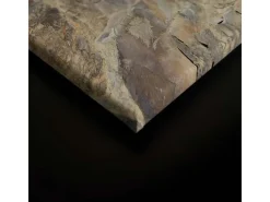 Bricoflor 3D Bild Mit Felsen Grau Braun Leinwandbild In Steinoptik Für Schlafzimmer Und Wohnzimmer Wandbild In Steinoptik