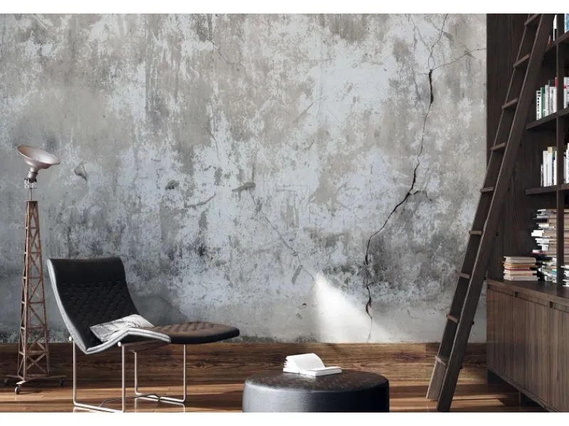 Bricoflor 3D Vliestapete in Betonoptik Grau Weiß Loft Tapete mit Alte Steinmauer im Industrial Style Vlies Fototapete mit Beton Design für Küche