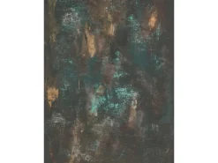 Bricoflor Fototapeten^Dunkelgrüne Tapete In Patina Optik Fototapete Mit Rost Motiv Industrial Vliestapete Ideal Für Schlafzimmer Und Büro