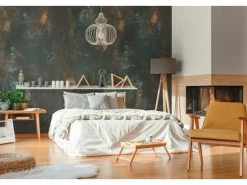 Bricoflor Fototapeten^Dunkelgrüne Tapete In Patina Optik Fototapete Mit Rost Motiv Industrial Vliestapete Ideal Für Schlafzimmer Und Büro