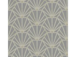 Bricoflor Dekorative Tapeten^20er Jahre Tapete in Grau und Gold Art Deco Tapete für Wohnzimmer und Schlafzimmer Elegante Vliestapete mit Geometrischem Muster