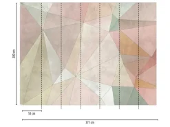 Bricoflor Tapetenmuster^Geometrische Tapete In Betonoptik Bunt Pastellfarben Vliestapete Mit Dreiecken Ideal Für Jugendzimmer Und Wohnzimmer