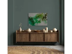 Bricoflor Wanddekoration^Grünes Bild Abstrakte Kunst Modern Leinwandbild Geometrisch Mit Pixeln Farbverlauf Leinwand Für Wohnzimmer 120 X 80 Cm