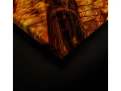 Bricoflor Herbstbild Auf Leinwand Baumkronen Bild Orange Blau Für Wohnzimmer Und Büro Leinwandbild Mit Herbstwald In 90 X 60 Cm