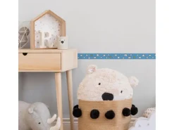 Bricoflor Kinderzimmer Bordüre mit Wolken und Sonne Hellblaue Bordüre für Babyzimmer Von Jungen und Mädchen Kinder Tapeten Bordüre 5 Cm Breit