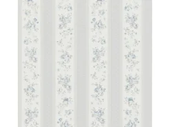 Bricoflor Dekorative Tapeten^Landhaus Tapete mit Blumen Ideal für Küche und Flur Romantische Vliestapete mit Rosen in Grau Blau im Shabby Chic