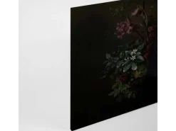 Bricoflor Wanddekoration^Leinwand Bild Mit Gorilla Und Blumen Stillleben Wandbild In Schwarz Ideal Für Wohn Und Schlafzimmer Tier Bild Auf Leinwand Im Querformat