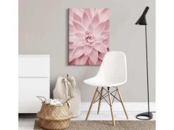 Bricoflor Wanddekoration^Leinwand Bild Mit Blume In Rosa Florales Leinwandbild Im Querformat Ideal Für Schlaf Und Badezimmer Rosa Wandbild Mit Nahaufnahme Von Blume