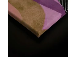 Bricoflor Mid Century Bild Rosa Gold Lila Leinwandbild Abstrakte Kunst Mit Menschen Retro Leinwand 120 X 80 Cm Für Wohnzimmer