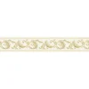 Bricoflor Klebefolien|Bordüren^Ornament Bordüre Selbstklebend Tapetenbordüre in Weiß und Gold für Schlafzimmer und Badezimmer Vlies Tapetenborte im Barock Stil