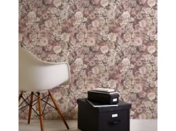 Bricoflor Rosen Tapete in Rosa Vintage Blumentapete im Shabby Chic Ideal für Schlafzimmer Romantische Rosentapete in Altrosa und Creme