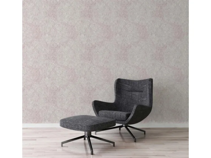 Bricoflor Shabby Tapete in Weiß Rosa Esszimmer und Schlafzimmer Vliestapete mit Vintage Ornament Nostalgische Vlies Mustertapete mit Vinyl Romantisch